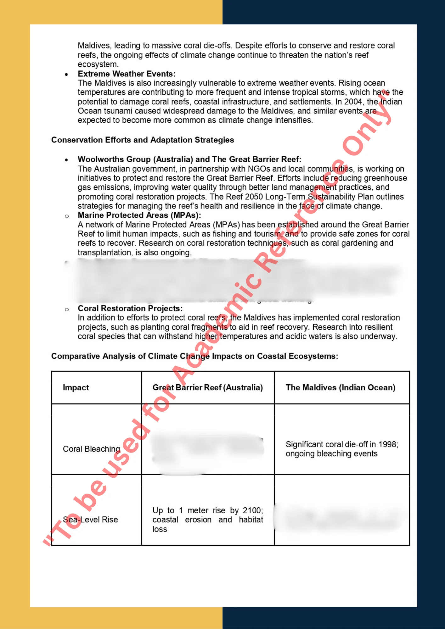 Case Study sample solution of ENVS101 - Environmental Science 2